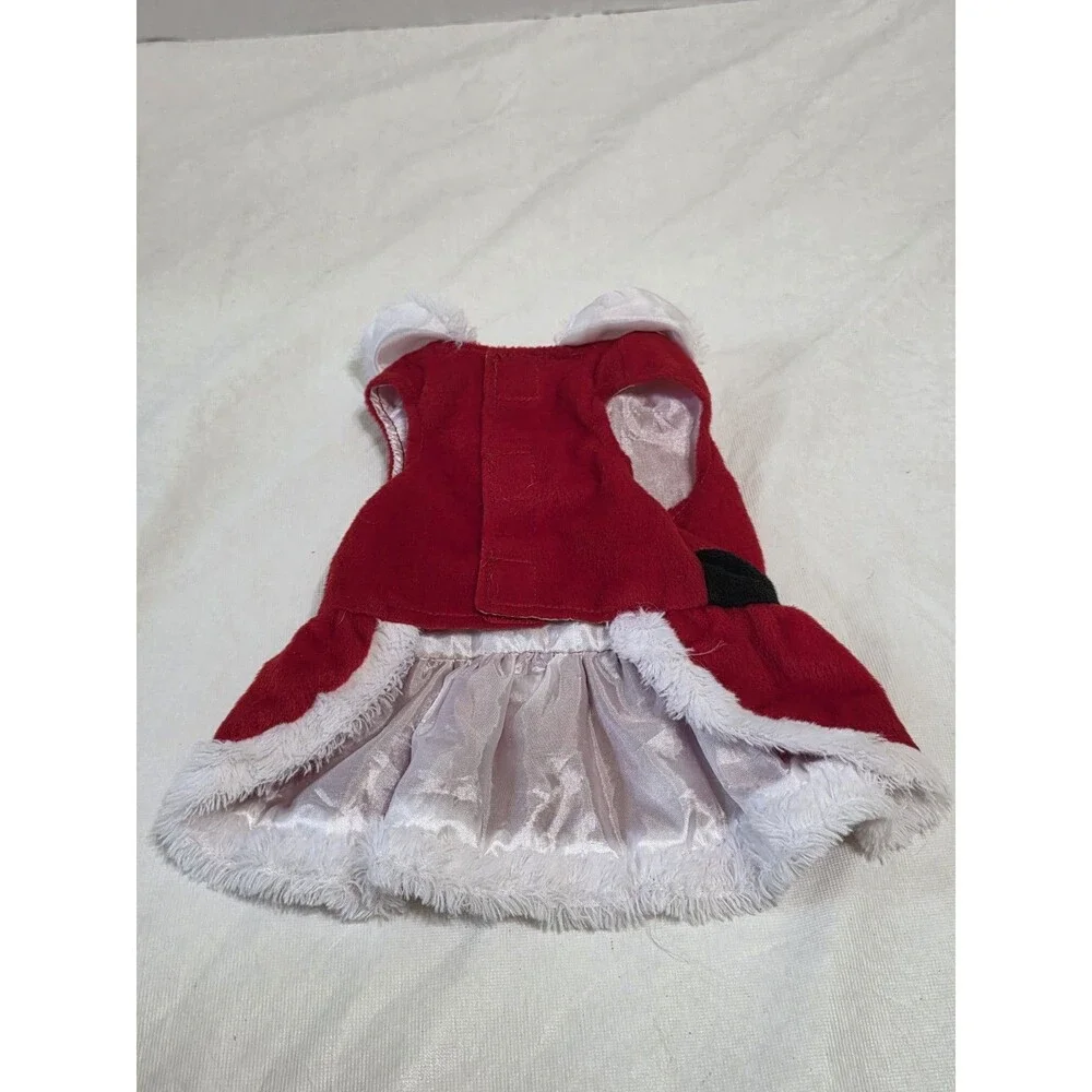 Red\White Holiday Dog Dress Mrs. Claus Size Small